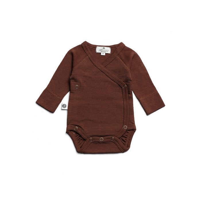 Merinowollen overslag romper lange mouw